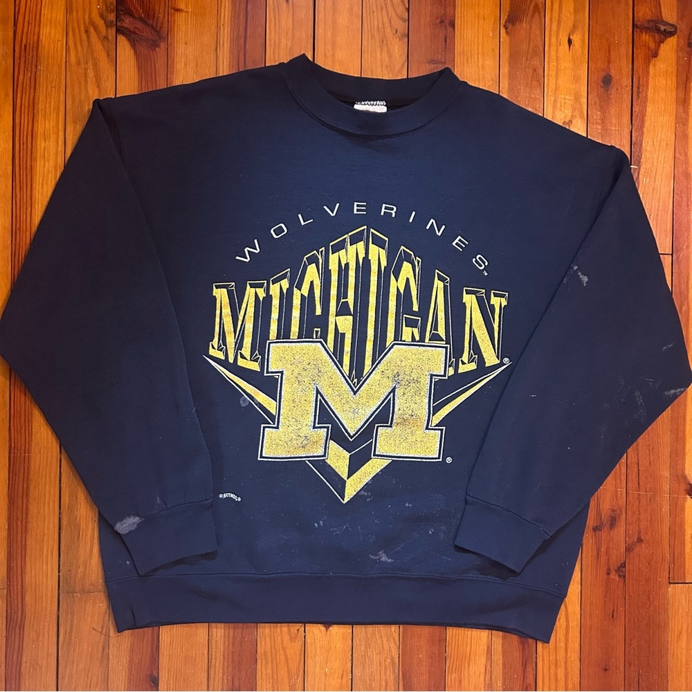 Vintage University of Michigan Wolverines Crewneck Sweatshirt Made in USA